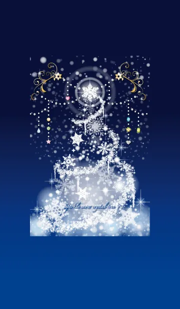 [LINE着せ替え] Sparkle snow crystal tree #2020の画像1