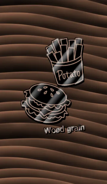 [LINE着せ替え] Wood grain -Pin badge-の画像1