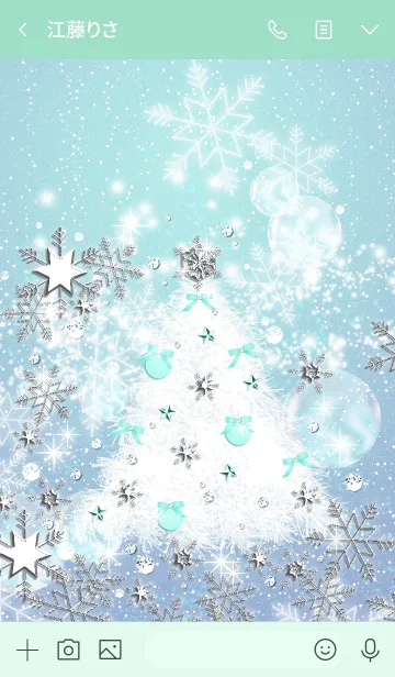 [LINE着せ替え] White mint tree -Christmas-の画像3