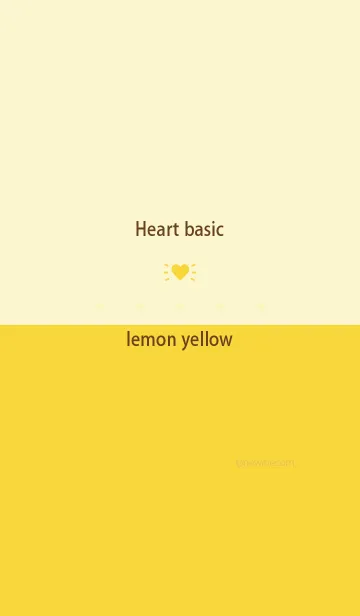 [LINE着せ替え] Heart basic レモン イエローの画像1