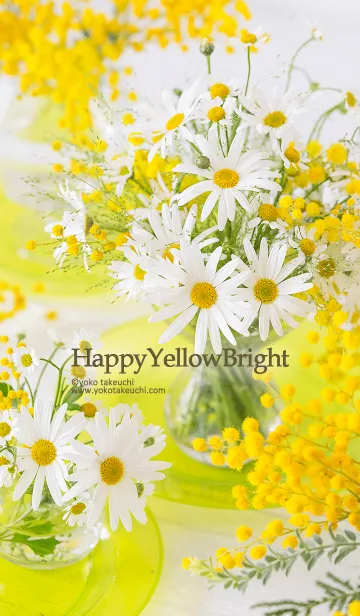 [LINE着せ替え] Happy Yellow Bright ～黄色と白の小花～の画像1