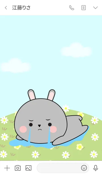 [LINE着せ替え] Love Pretty Gray Rabbit (jp)の画像3