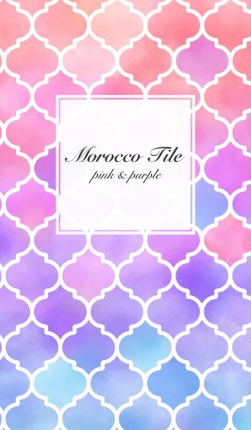 [LINE着せ替え] モロッコタイル Pink＆Purpleの画像1