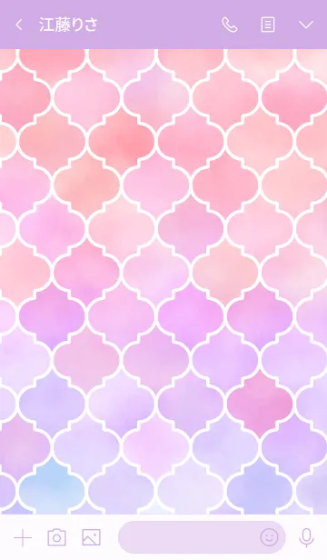 [LINE着せ替え] モロッコタイル Pink＆Purpleの画像3