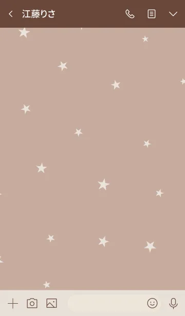 [LINE着せ替え] ベージュと星。の画像3