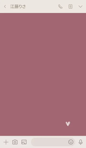 [LINE着せ替え] くすみピンクとハート。シンプル。の画像3