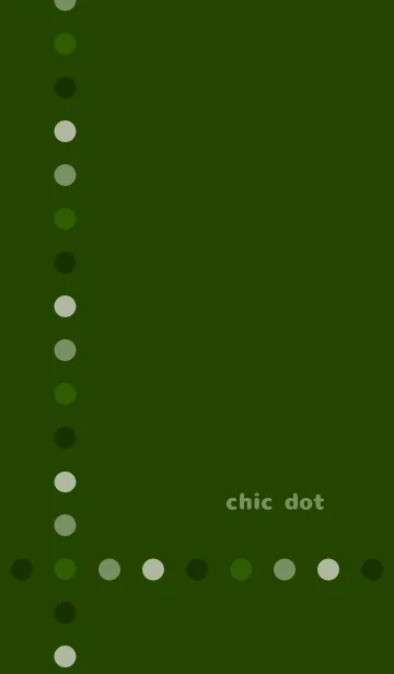 [LINE着せ替え] シックなドット*グリーンの画像1