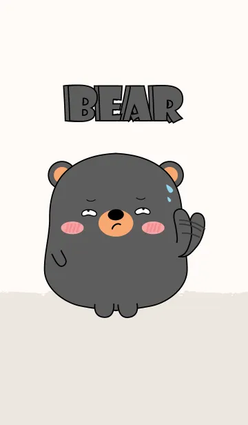 [LINE着せ替え] Emotions Fat Black Bear Theme (jp)の画像1