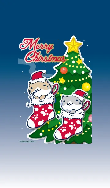 [LINE着せ替え] ねこぶちさん★クリスマスの画像1