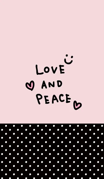 [LINE着せ替え] ピンク黑水玉スマイル6の画像1