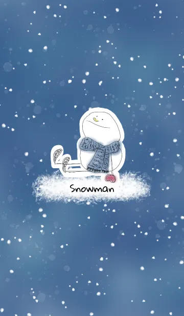 [LINE着せ替え] I am snowman (blue)の画像1