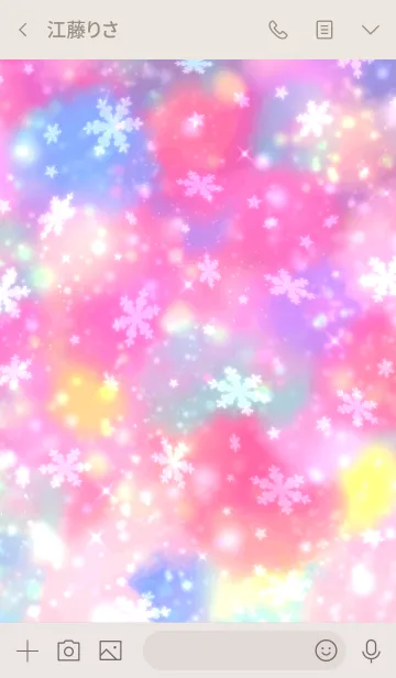 [LINE着せ替え] キラキラ♥️派手かわ雪の結晶の画像3