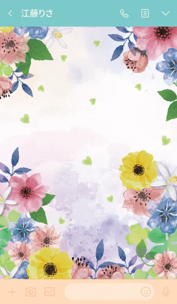 [LINE着せ替え] 幸運をもたらす♥Flower ＆ Clover #2020の画像3