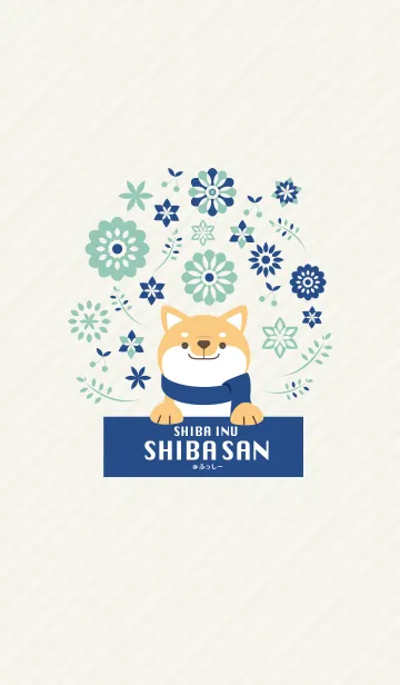 [LINE着せ替え] SHIBAINU SHIBA SAN -ネイビーミント-の画像1