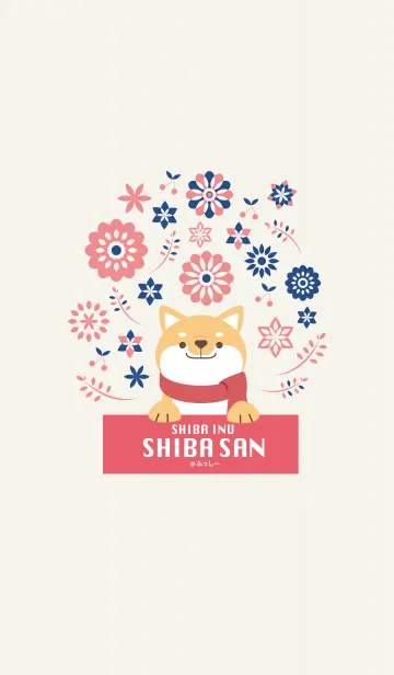 [LINE着せ替え] SHIBAINU SHIBA SAN -ネイビーピンク-の画像1