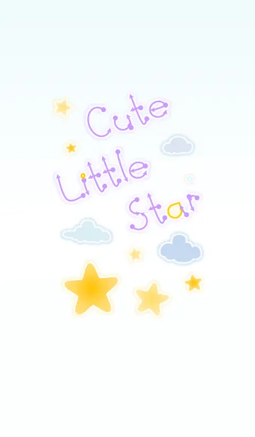 [LINE着せ替え] Cute Little Star！ (Blue Ver.3)の画像1