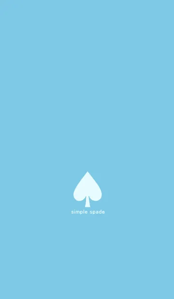 [LINE着せ替え] simple spade (#light blue)の画像1