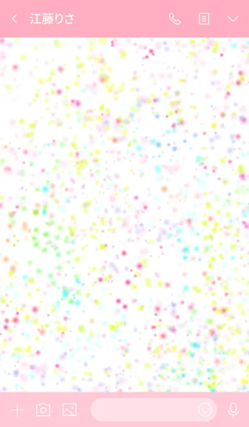 [LINE着せ替え] パステルカラードット＆ハートの画像3