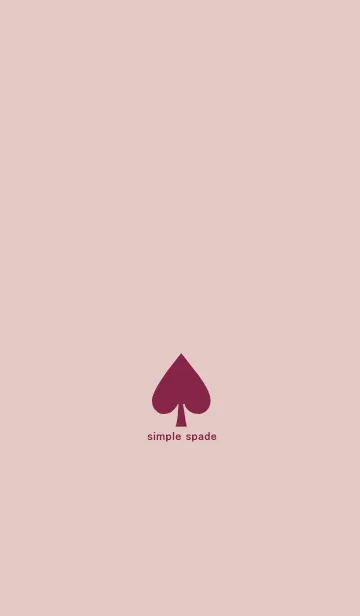 [LINE着せ替え] simple spade (#burgundy pink)の画像1