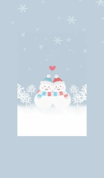 [LINE着せ替え] 恋愛成就幸せの雪だるま#2020の画像1