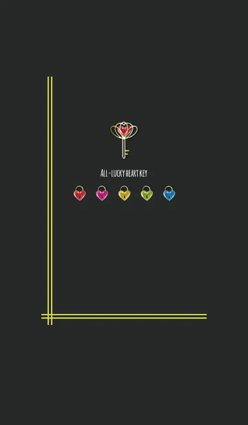 [LINE着せ替え] 黒と黄色 : 縁を強固にするLOVE LOCKの画像1