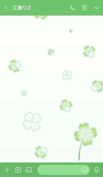 [LINE着せ替え] My Lucky Clover 2！ (Green V.1)の画像3