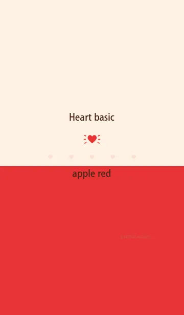 [LINE着せ替え] Heart basic アップル レッドの画像1