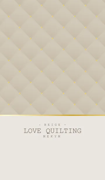 [LINE着せ替え] LOVE QUILTING BEIGE 2 #2020の画像1