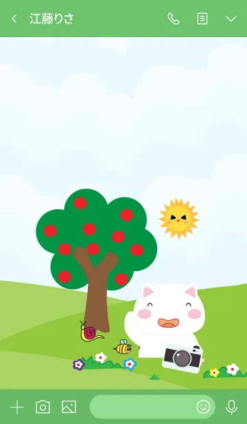 [LINE着せ替え] Simple cute cat theme v.11 (JP)の画像3