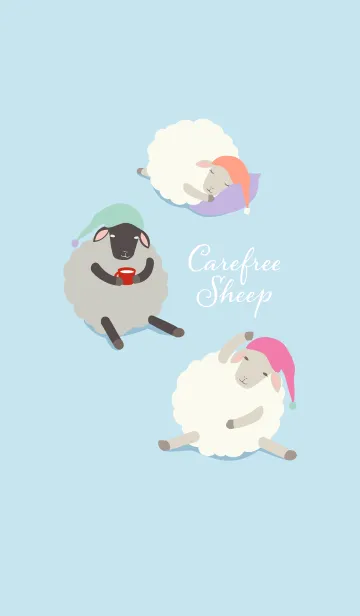 [LINE着せ替え] ゆったりひつじさんの画像1