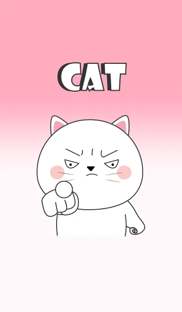 [LINE着せ替え] CutieWhite Cat Theme (jp)の画像1