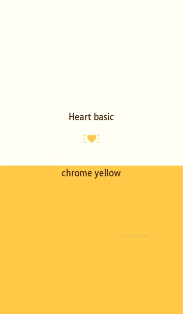 [LINE着せ替え] Heart basic クロム イエローの画像1
