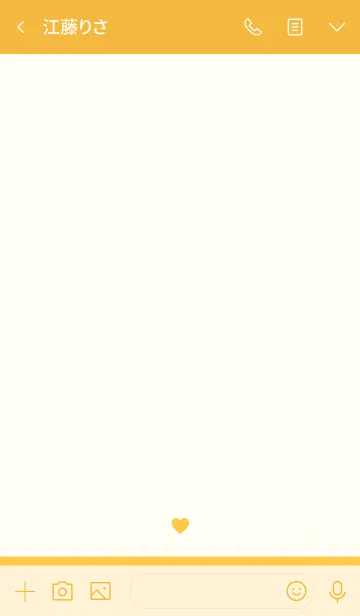 [LINE着せ替え] Heart basic クロム イエローの画像3