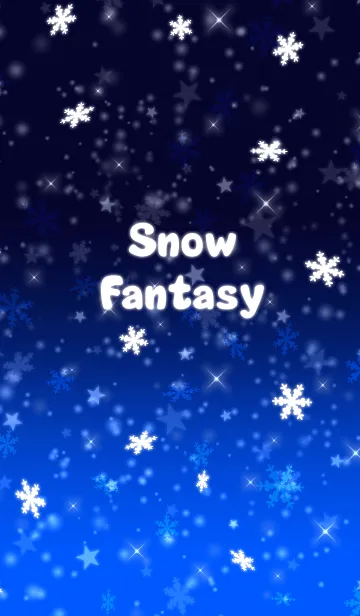 [LINE着せ替え] Snow fantasy / Blueの画像1