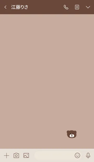 [LINE着せ替え] ベージュ・くま。の画像3