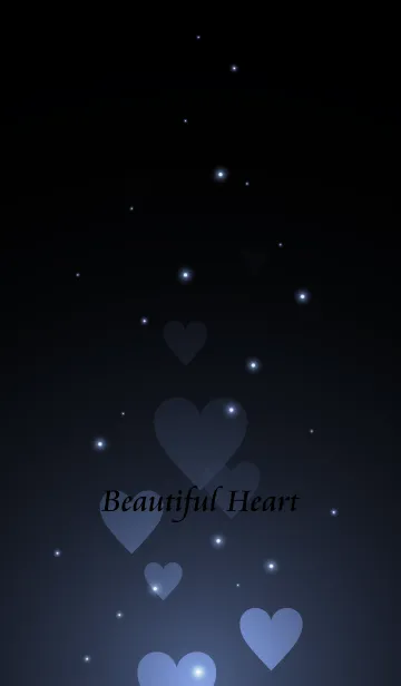 [LINE着せ替え] - Beautiful Glay Blue Heart -の画像1