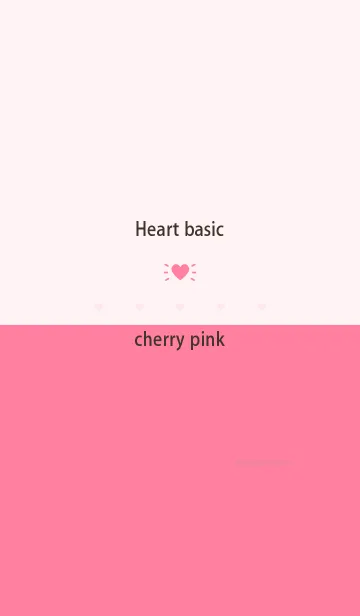 [LINE着せ替え] Heart basic チェリー ピンクの画像1