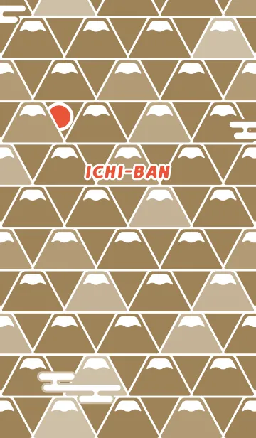 [LINE着せ替え] 富士山パターン／金色の画像1