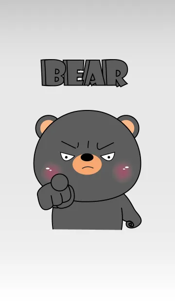 [LINE着せ替え] Cutie Black Bear Theme (jp)の画像1