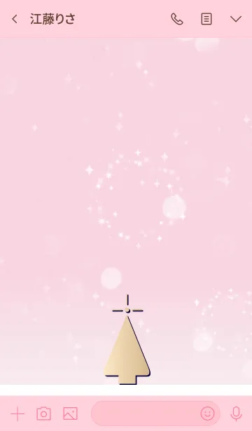 [LINE着せ替え] ピンク : シンプルなクリスマスの画像3