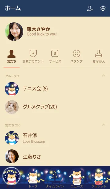 [LINE着せ替え] SHIBAINU SHIBASAN -snow night2-の画像2