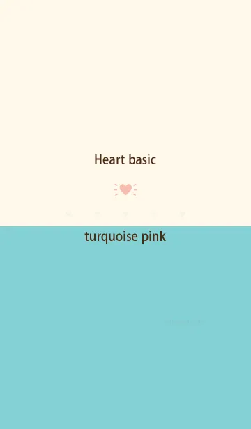 Heart basic ターコイズ ピンクの着せ替えメイン画像
