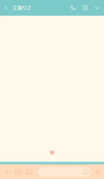 [LINE着せ替え] Heart basic ターコイズ ピンクの画像3