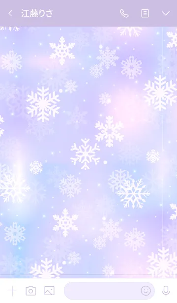 [LINE着せ替え] Snow Crystal Purple 6 -MEKYM-の画像3