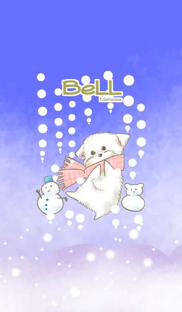 [LINE着せ替え] まるまるBeLLちゃん～雪遊び～の画像1