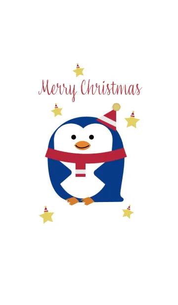 [LINE着せ替え] クリスマスのペンギンの画像1