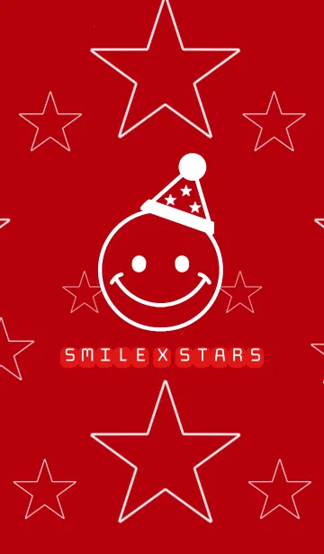 [LINE着せ替え] SMILE X STARS * red ver.の画像1