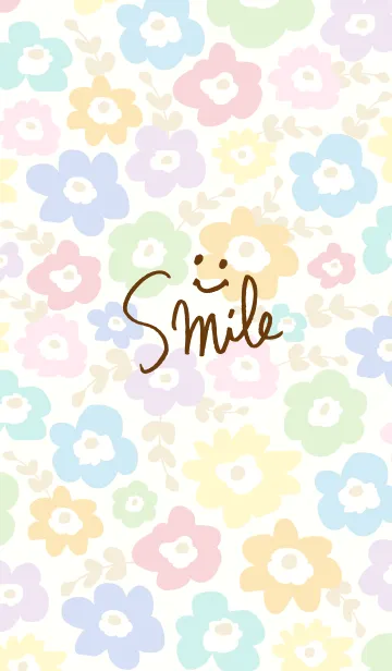 [LINE着せ替え] 北欧風お花6-スマイル16-の画像1