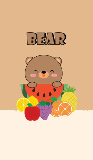 Cute Fruit Bear Theme (jp)の着せ替えメイン画像