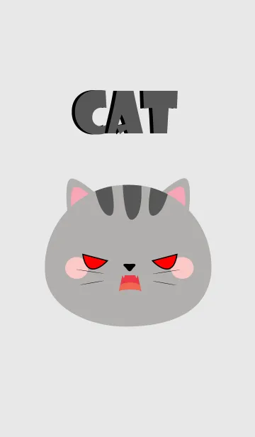 [LINE着せ替え] Love Simple Gray Cat Theme (jp)の画像1